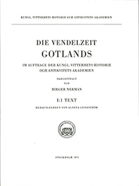 Die Vendelzeit Gotlands, I:1. Text