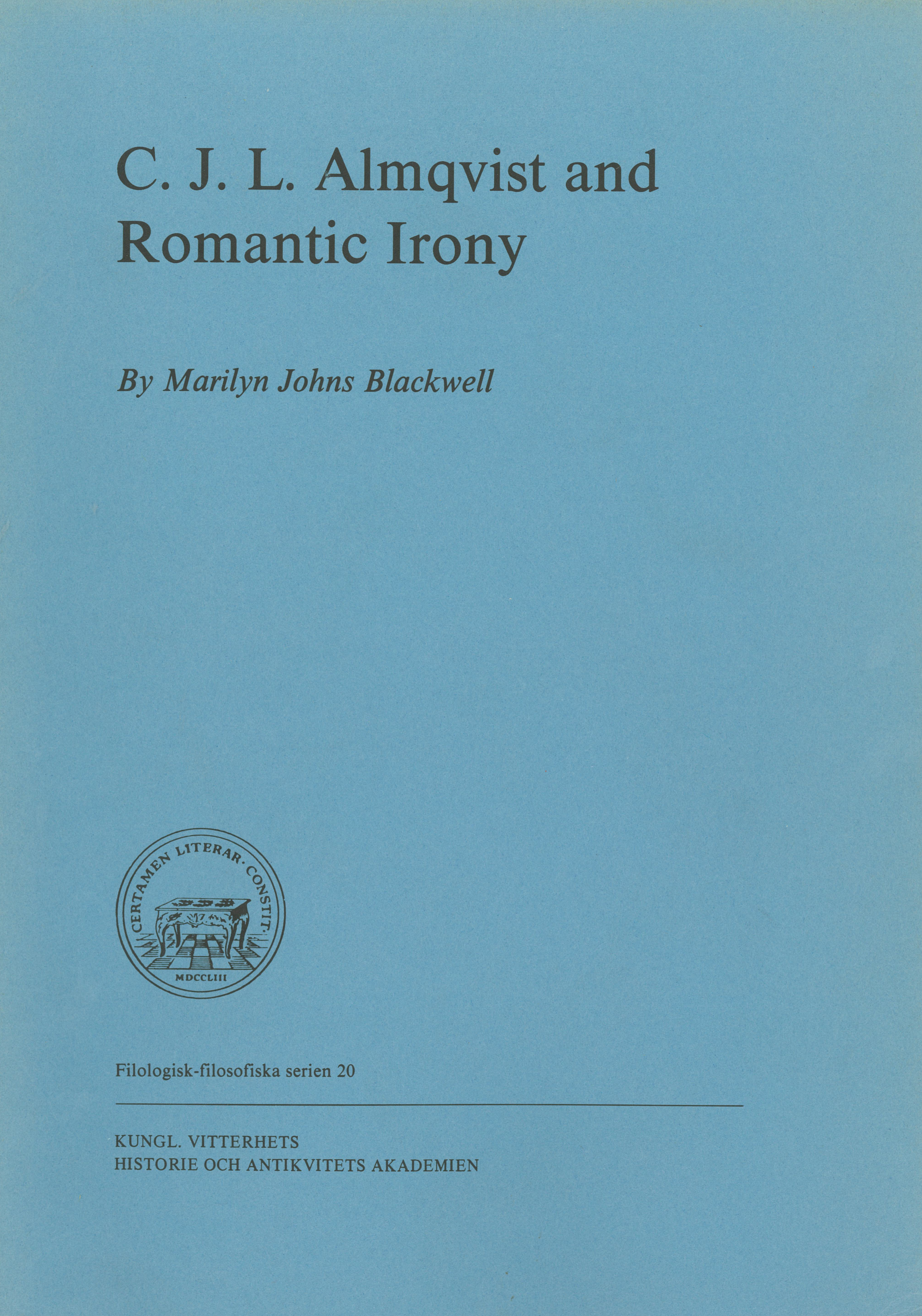 C. J. L. Almqvist and Romantic Irony