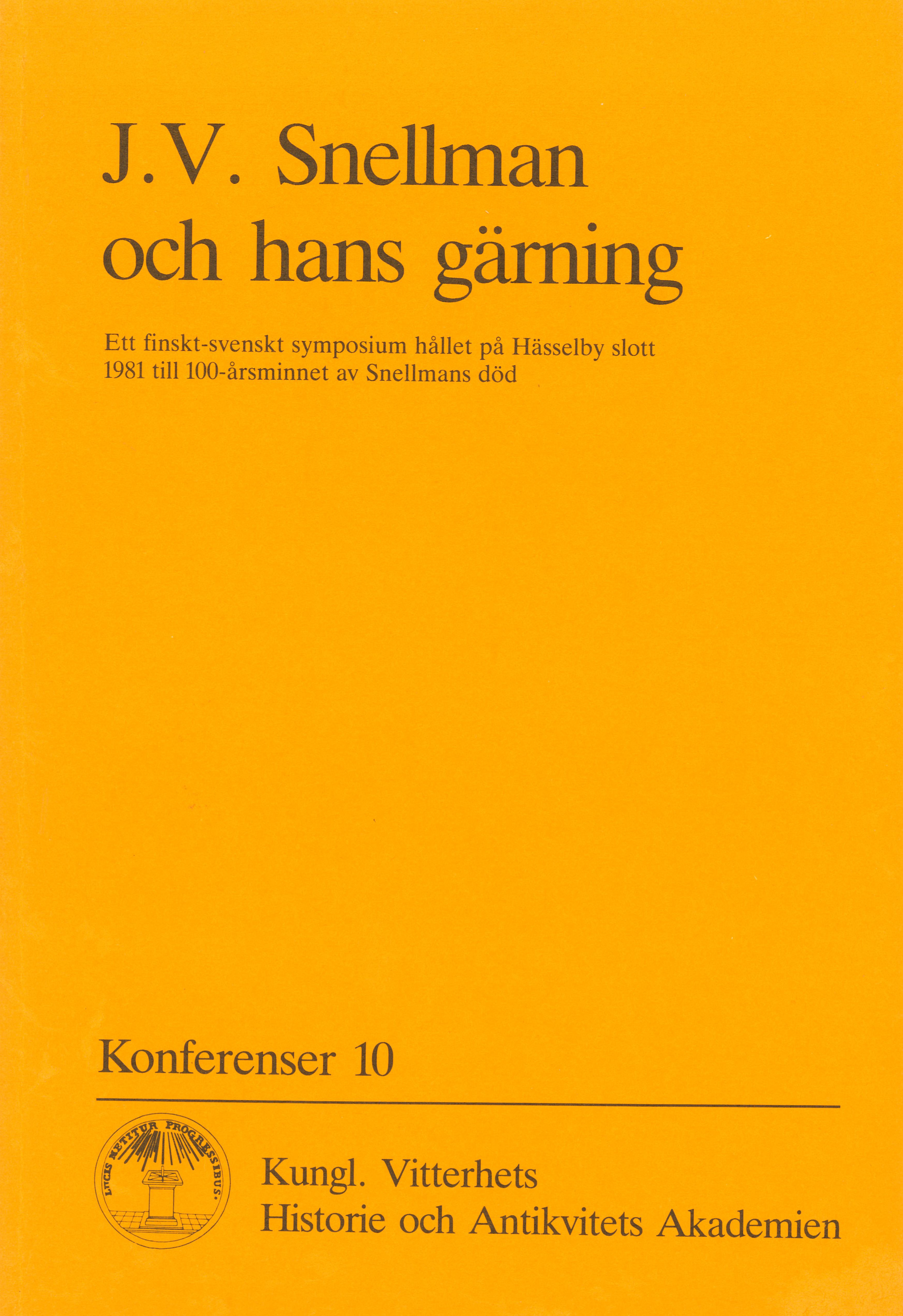 J.V. Snellman och hans gärning