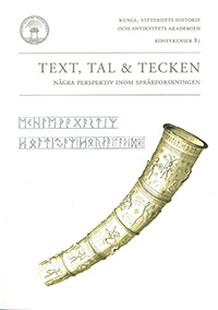 Cover for Text, tal och tecken : Några perspektiv inom språkforskningen