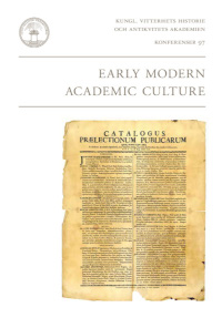 Cover for Early Modern Academic Culture